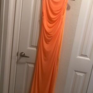 Haute Monde Vibrant Orange Maxi Dress
